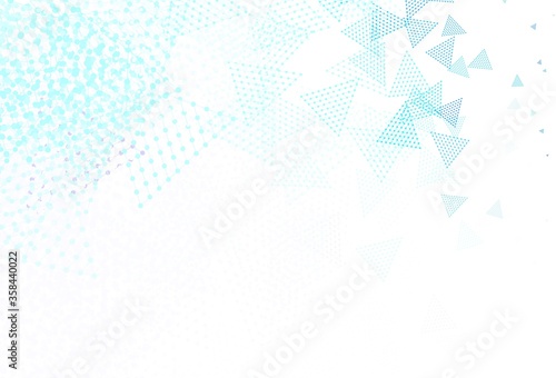 Light BLUE vector background with polygonal style with circles.