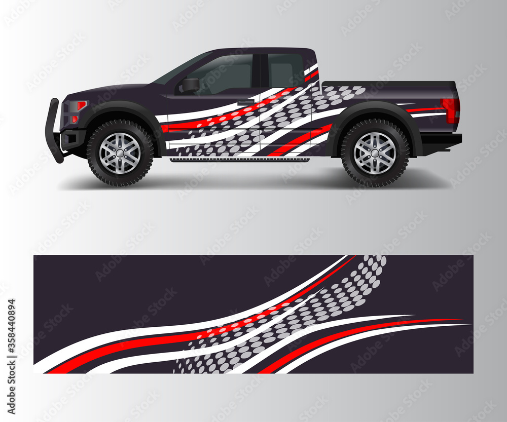 Fototapeta premium Racing background for vinyl wrap and decal for truck and vehicle Graphic vector
