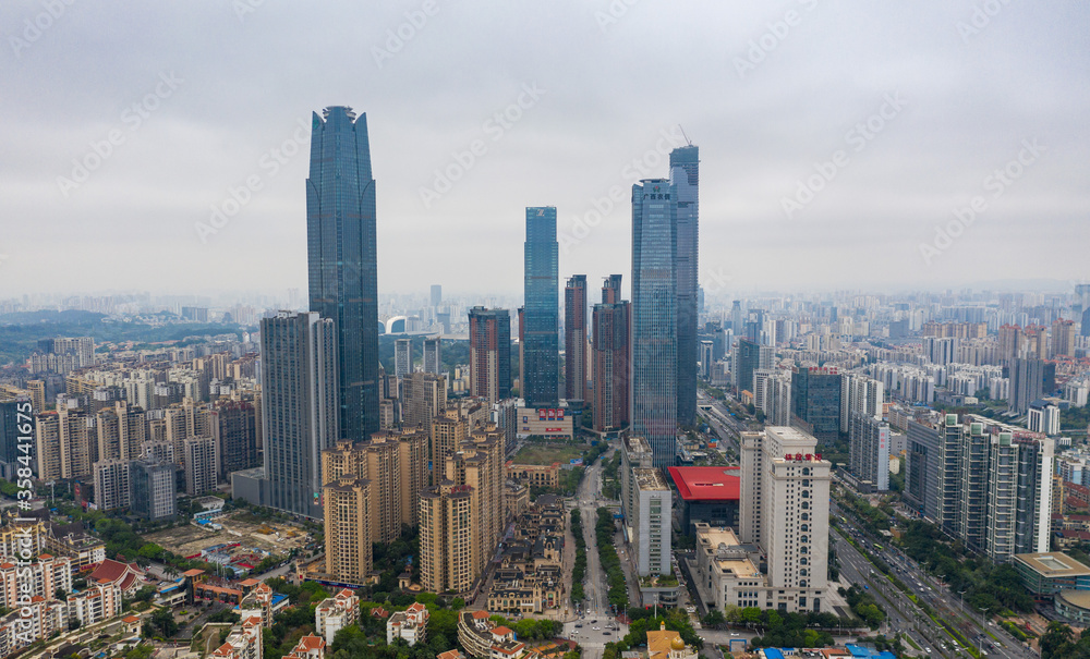 Fototapeta premium aerial view of nanning china