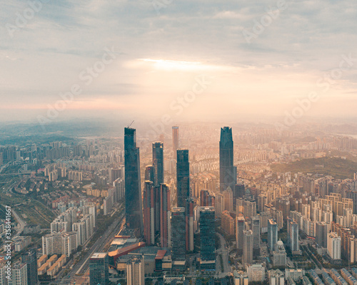 aerial view of nanning  china