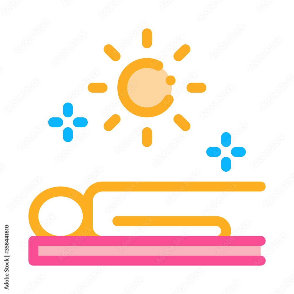 application sun bath icon vector. application sun bath sign. color symbol illustration application sun bath icon vector. application sun bath sign. color symbol illustration