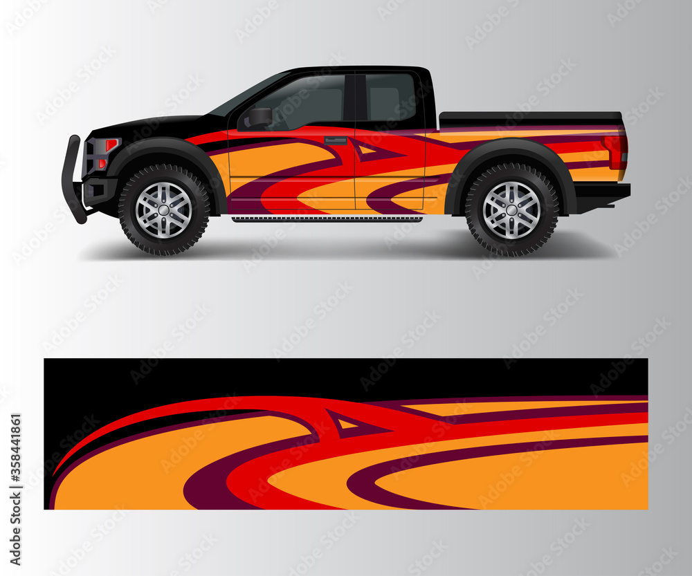 Racing graphic background vector for Truck, Pickup and vehicle branding. vinyl and wrap design vector Racing graphic background vector for Truck, Pickup and vehicle branding. vinyl and wrap design vector