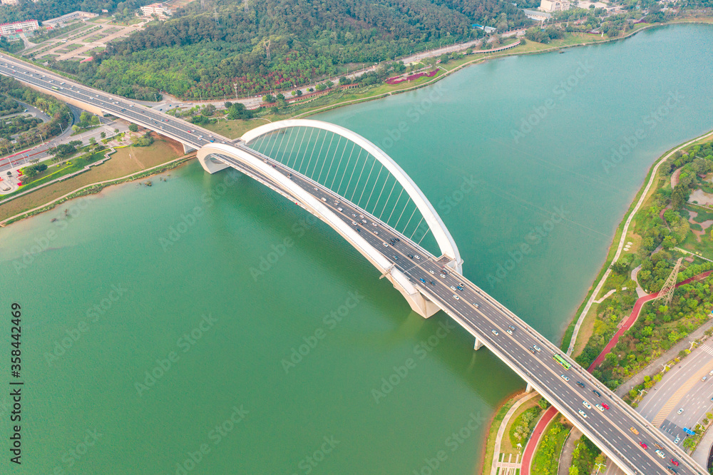 Fototapeta premium aerial view of the city