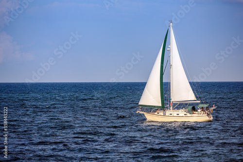 sailboat on the ocean © Bill Keefrey