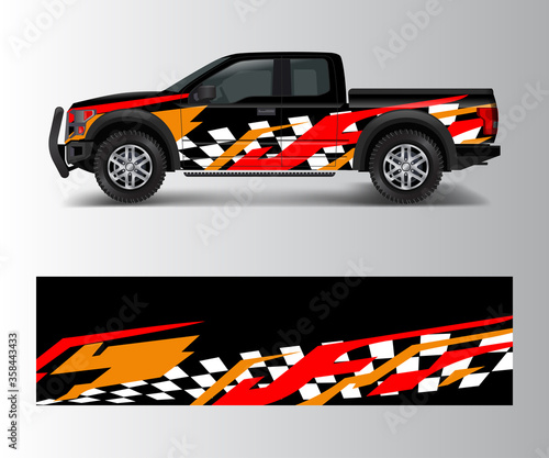 Graphic abstract stripe racing modern designs for wrap vehicle  race car  speed offroad  rally  adventure.
