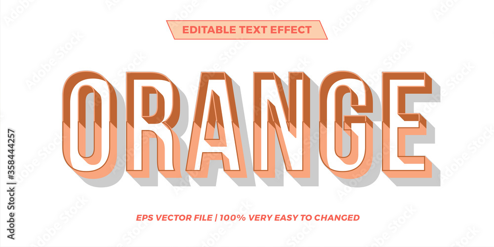 Text effect in shadow Orange words text effect theme editable retro concept Text effect in shadow Orange words text effect theme editable retro concept