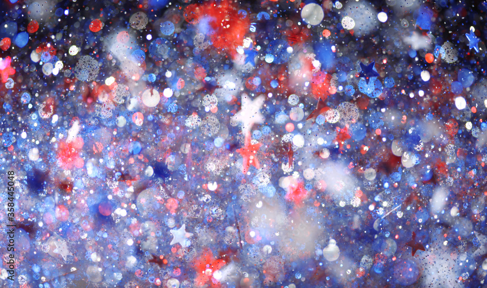 background-of-red-white-and-blue-sparkling-glitter-scattered-with