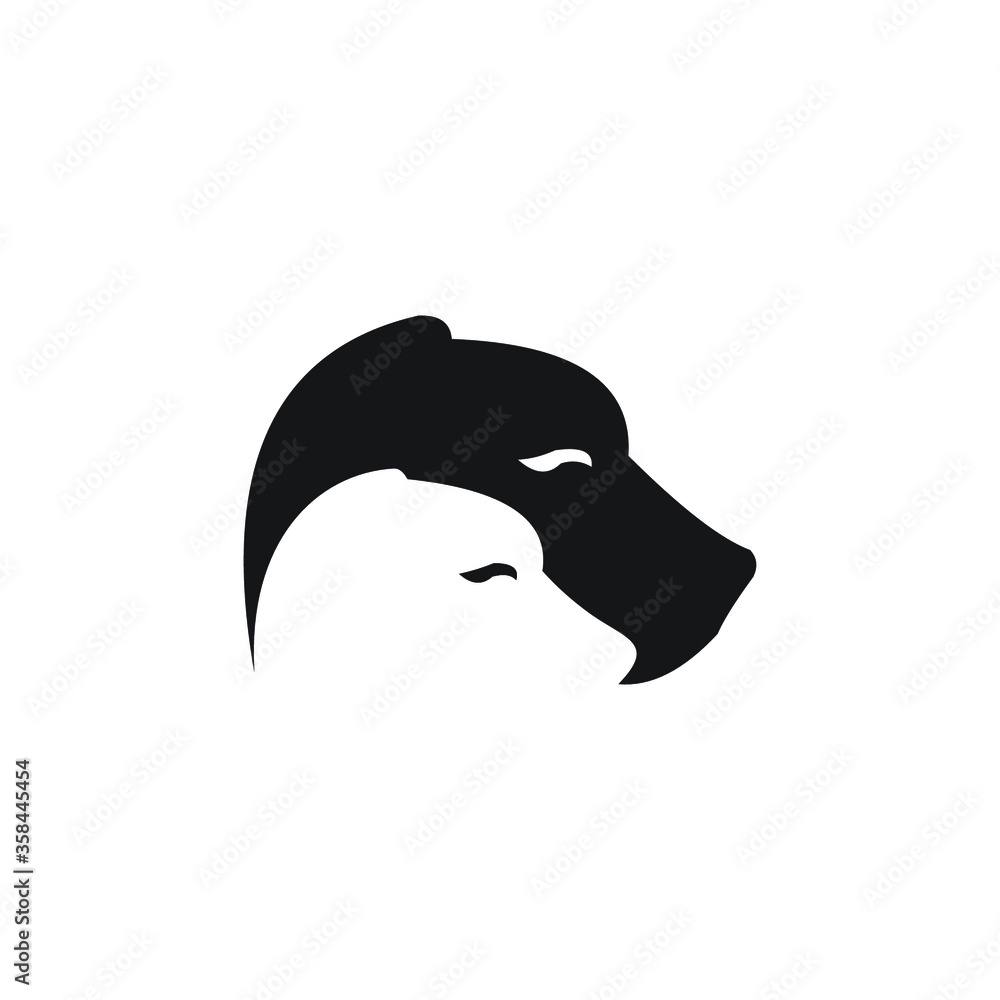 Naklejka premium vector illustration logo dog icon templet