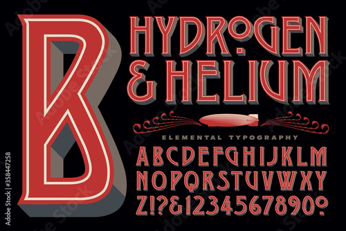 Hydrogen & Helium, an Original Alphabet in Art Nouveau Style with a Steampunk Flair.