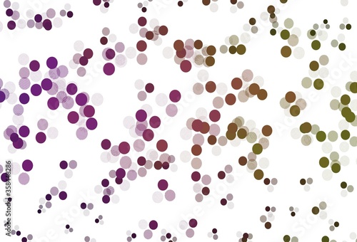 Light Pink, Red vector pattern with spheres.