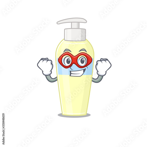 A cartoon drawing of serum in a Super hero character
