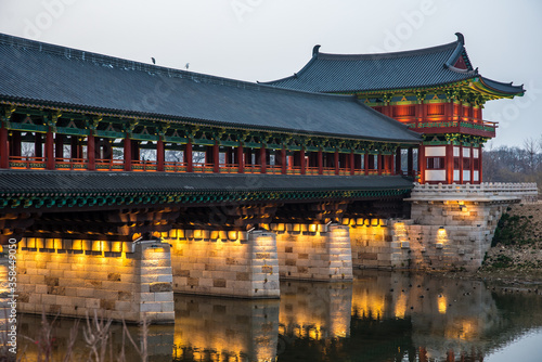 Woljeonggyo bridge in Gyeongju, South Korea photo