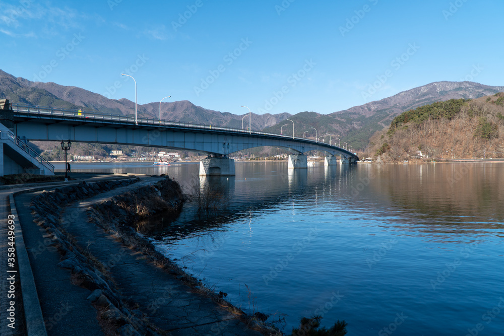 Kawaguchiko lake in Japan