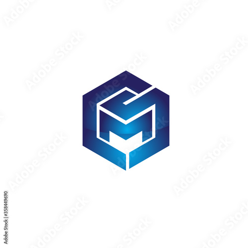 CMS letter based symbol version 2 vector template for commercial use.
these 3 letters become one graphic symbol in curve shape.
glossy effect in separated layer