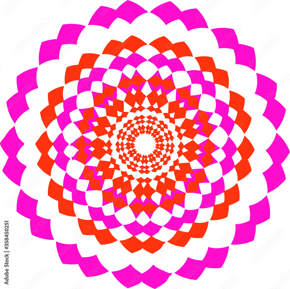 Flower Mandala. Vintage decorative elements. Oriental pattern, vector illustration. 