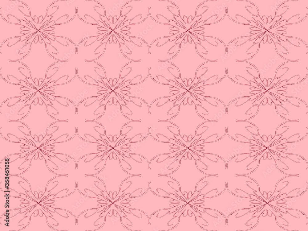 Seamless pattern design with floral background elements, beautiful ornaments, black, white, orange, pink, red, green, yellow, blue, gray, purple Seamless pattern design with floral background elements, beautiful ornaments, black, white, orange, pink, red, green, yellow, blue, gray, purple