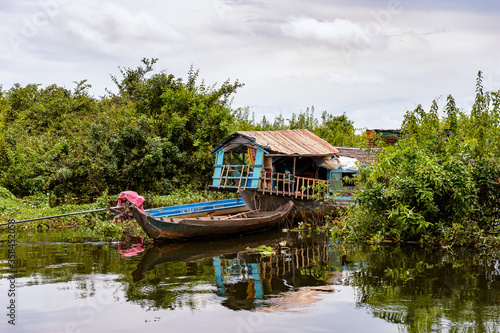 It's Floating village Chong Knies in Cambodia, Tonle Sap (Great lake) photo