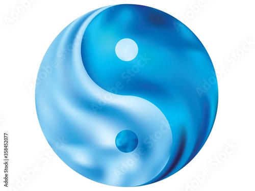 Chromatic background in the form of yin yang.