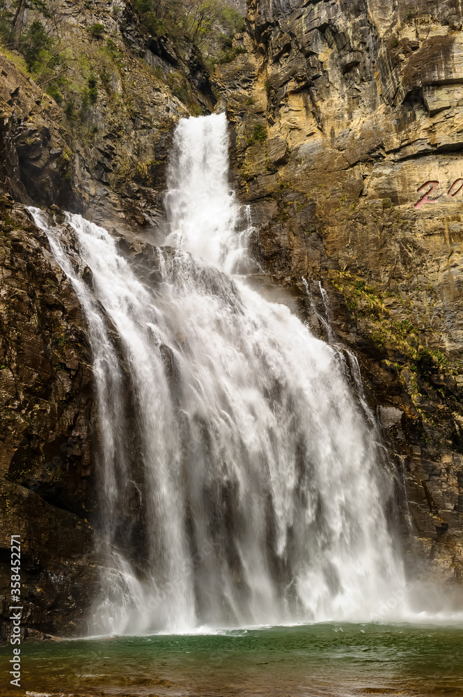 Fototapeta premium It's Waterfall Ullim, Norh Korea. Nature of North Korea