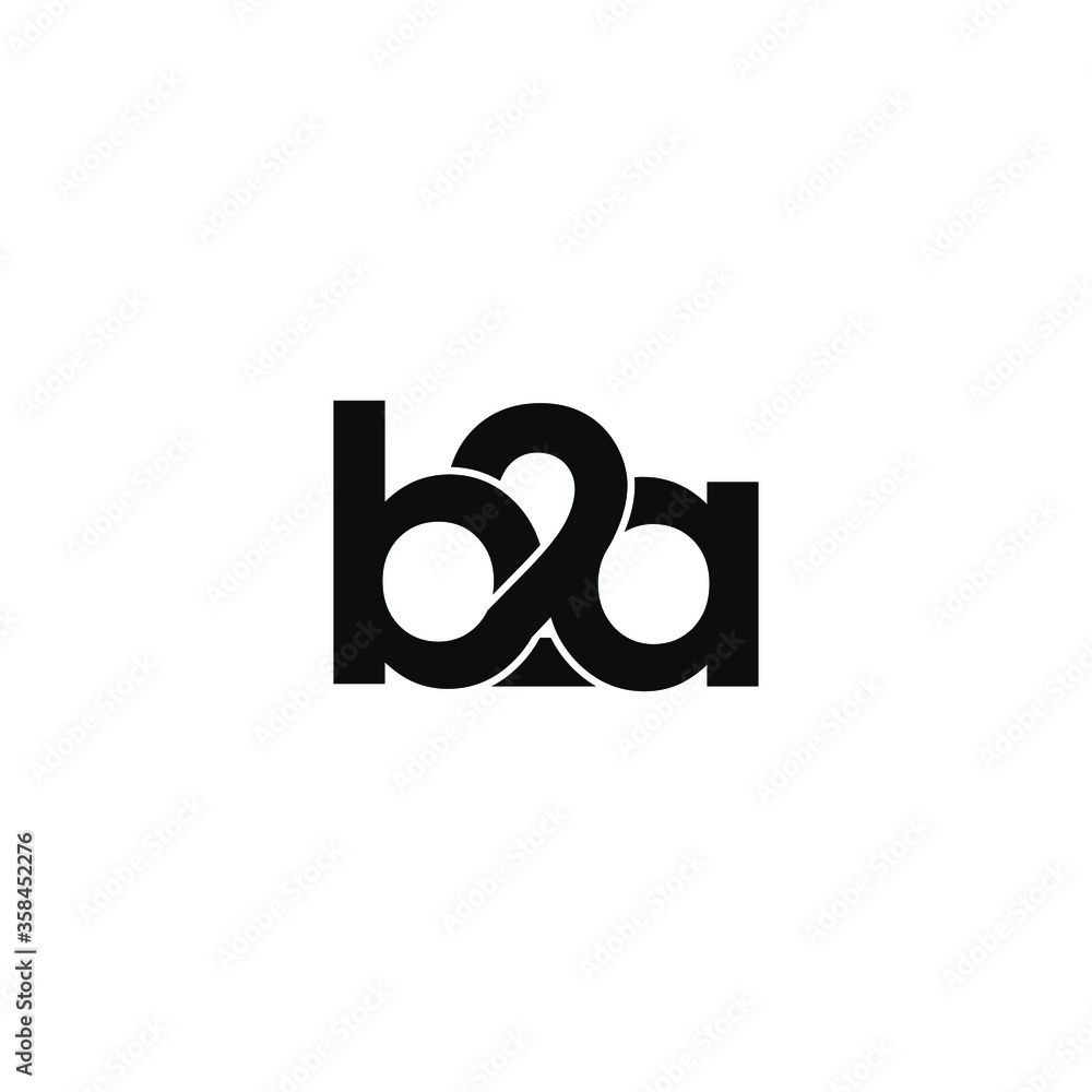 b2a letter original monogram logo design b2a letter original monogram logo design
