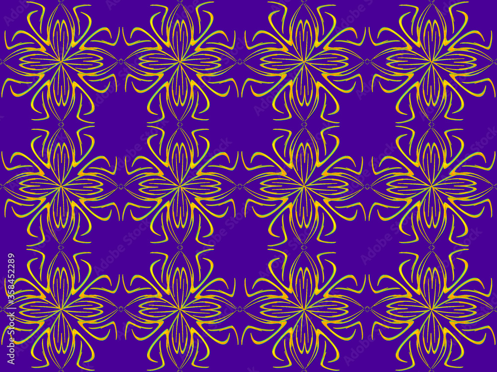 Seamless pattern design with floral background elements, beautiful ornaments, black, white, orange, pink, red, green, yellow, blue, gray, purple Seamless pattern design with floral background elements, beautiful ornaments, black, white, orange, pink, red, green, yellow, blue, gray, purple