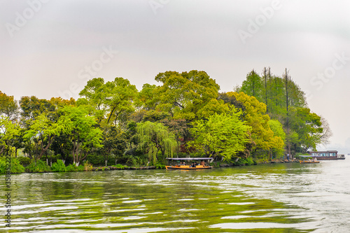 It's Nature of the West Lake (Xi hu lake) is a freshwater lake in Hangzhou. UNESCO World Heritage Site (West Lake Cultural Landscape of Hangzhou)