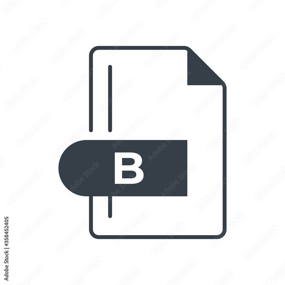 B File Format Icon. B file format extension filled icon. B File Format Icon. B file format extension filled icon.