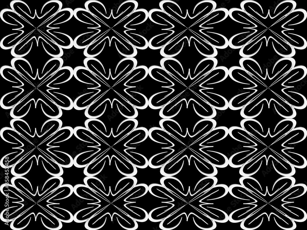 Seamless pattern design with floral background elements, beautiful ornaments, black, white, orange, pink, red, green, yellow, blue, gray, purple Seamless pattern design with floral background elements, beautiful ornaments, black, white, orange, pink, red, green, yellow, blue, gray, purple