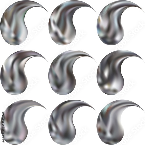 Kit of abstract backgrounds with yin or yang.