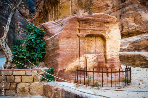 It's One of the tombs in Petra (Rose City), Jordan. Petra is one of the New Seven Wonders of the World. UNESCO World Heritage