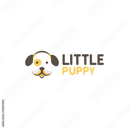 Dog puppy Vector logo design template