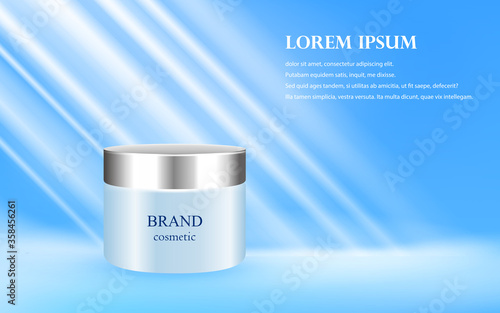 化粧品背景のベクター素材　青色