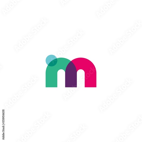 m letter logo vector icon illustration photo