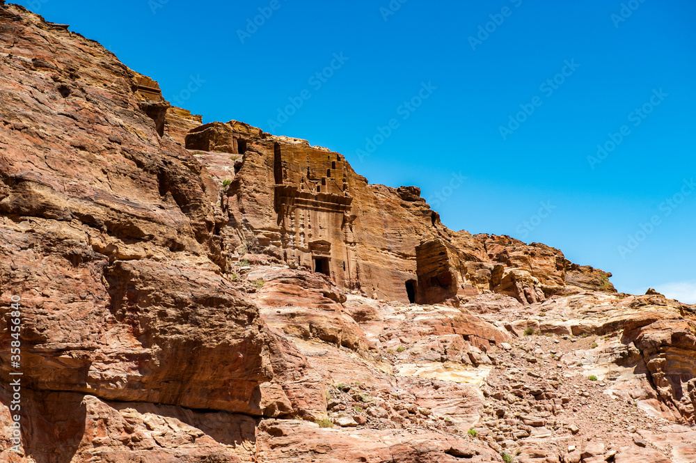 It's One of the multiple caves in Petra, Jordan It's One of the multiple caves in Petra, Jordan