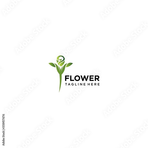 Leaf botanical logo nature design