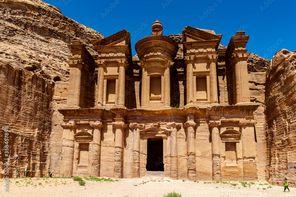 It's Ad Dayr Monastery, Petra, one of the New Sewen Wonders of the World, Jordan