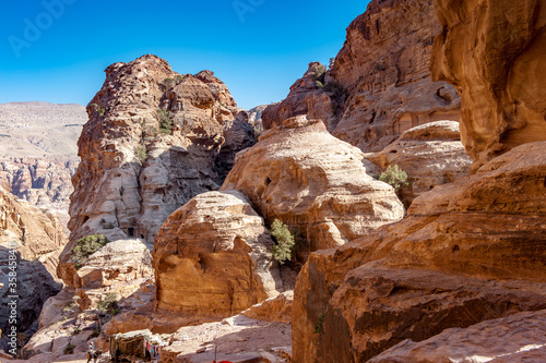It's Rocks and nature in Petra, Jordan