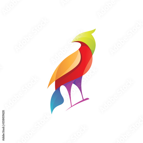Abstract Bird Wing with Modern Gradient Color Style