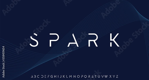 SPARK, THE LUXURY ALPHABET FONT VECTOR SET photo