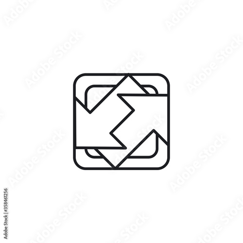 Conflict of interest icon. Vector Illustration