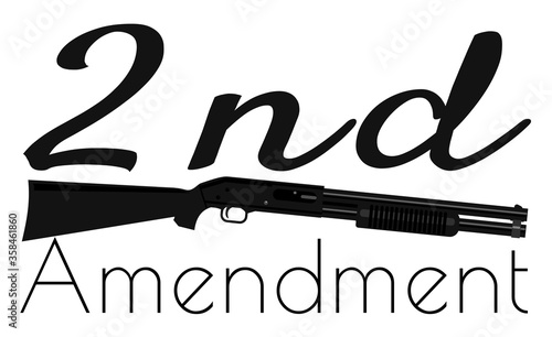 Black shotgun with 2nd amendment message