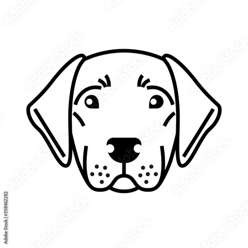 Labrador retriever cute character
