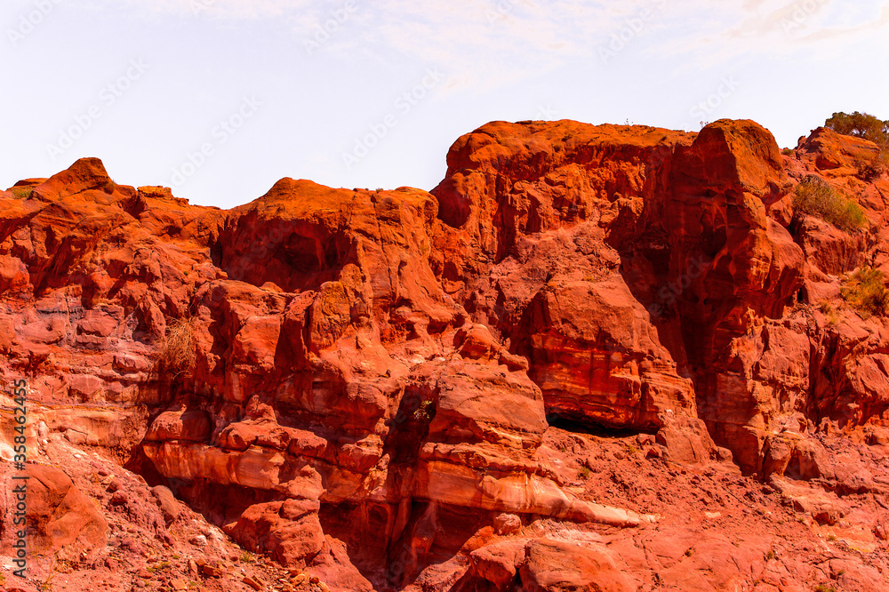 Ancient rock cut architecture of Petra, Jordan. Petra is one the New Seven Wonders of the World Ancient rock cut architecture of Petra, Jordan. Petra is one the New Seven Wonders of the World