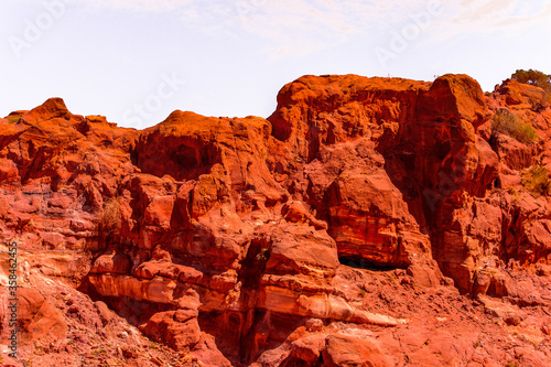 Ancient rock cut architecture of Petra, Jordan. Petra is one the New Seven Wonders of the World