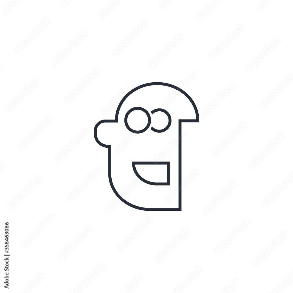 Person.Vector linear icon isolated on white background. Person.Vector linear icon isolated on white background.