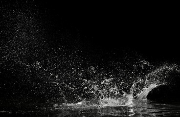 water splash on black background