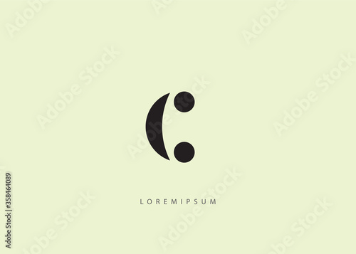 Initial C logo design with smile Inspiration, Letter C smile icon vector.