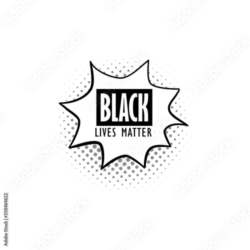 Black lives matter vector illustration. BLM and racism.