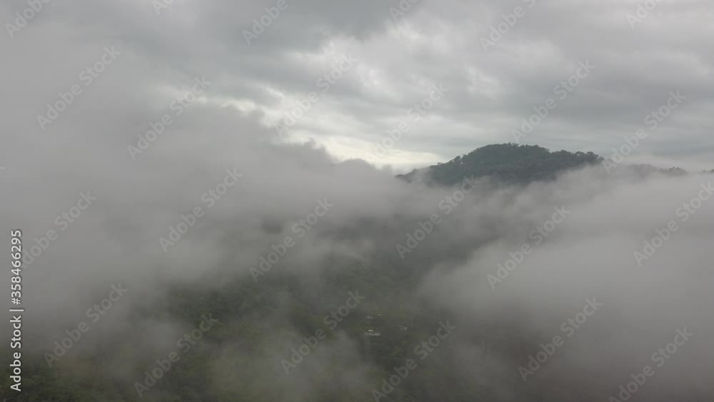 Fly over the cloud at Penang Hill in misty morning. Fly over the cloud at Penang Hill in misty morning.