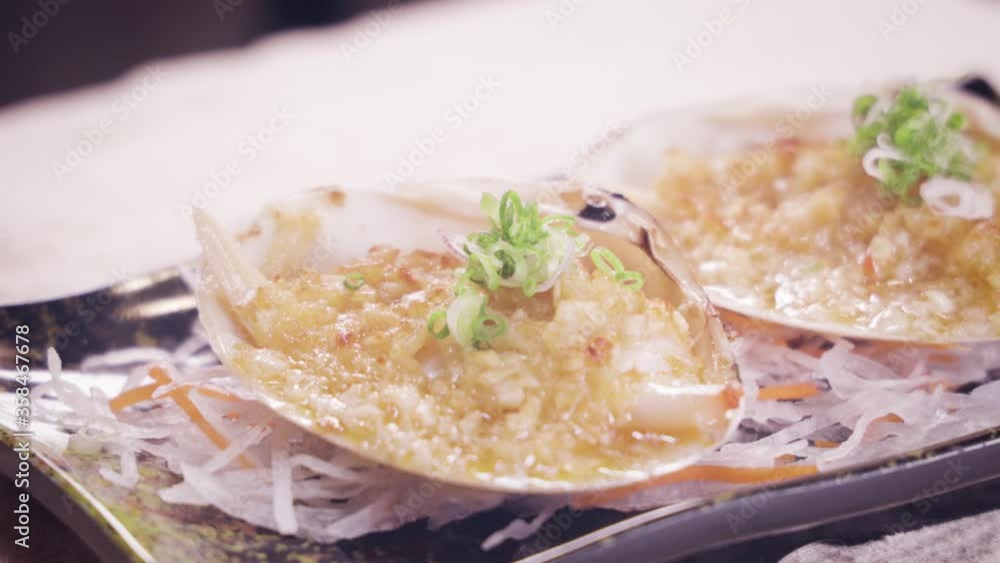 Garlic steamed clams and spring onions
Garlic steamed clams and spring onions